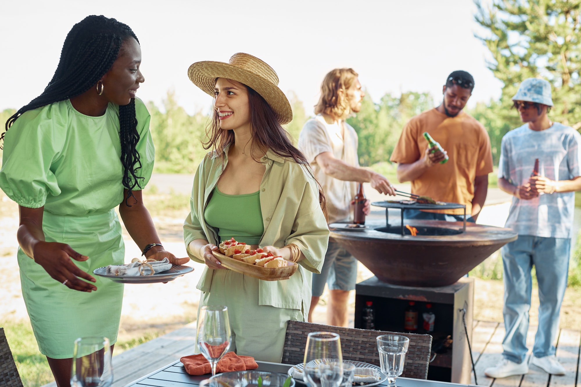 Friends at Outdoor Summer Party